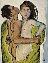 KOLOMAN MOSER, Liebespaar, um 1914