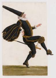 Lodovico Ottavio Burnacini, Springender Capitano, Wien, 17. Jhdt