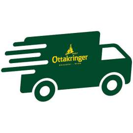 Das Lieferservice-Logo: ein stilisierter grüner Liefertruck