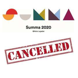 Summa 2020 Logo mit Schriftzug 'CANCELLED'