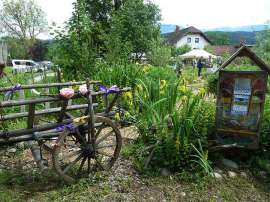 Blick auf den Lebensgarten Tangern