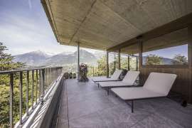Wellnessbereich mit Panoramaterrasse im Hotel Der Weinmesser