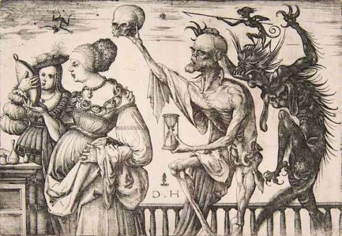 Daniel Hopfer Tod und Teufel überraschen zwei Frauen, ca. 1510–1515