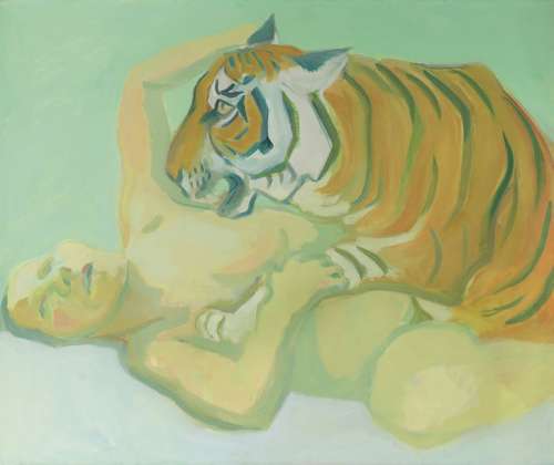 Lassnig: Mit einem Tiger schlafen 1975
