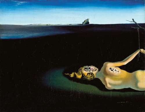 Salvador Dalí, Ohne Titel. Schlafende Frau in einer Landschaft, 1931