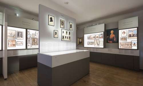 Ausstellungsansicht: Mozart und seine Wiener Netzwerke. Ein Querschnitt