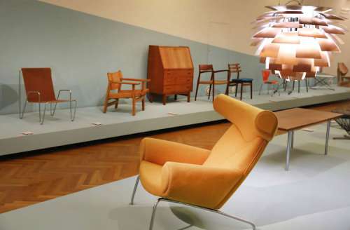 Made in Denmark, Ox Chair, Hans Wegner mit Hängeleuchte Artichoke