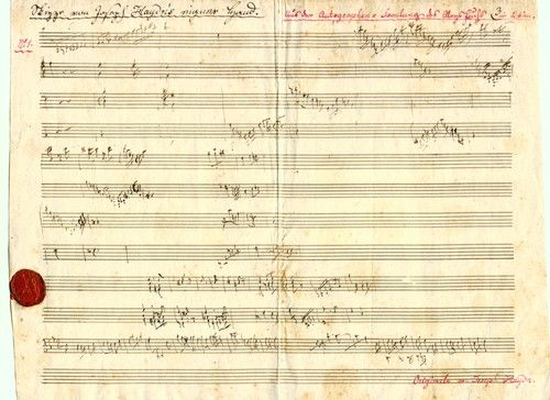 J-Haydn Skizze zu letztem Streichquartett op 103