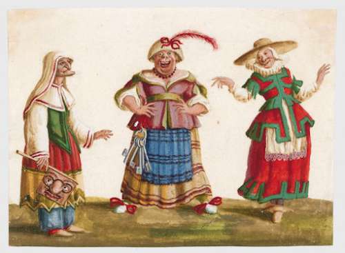 Lodovico Ottavio Burnacini, Das Trio des Freudenhauses, Wien, 17. Jhdt