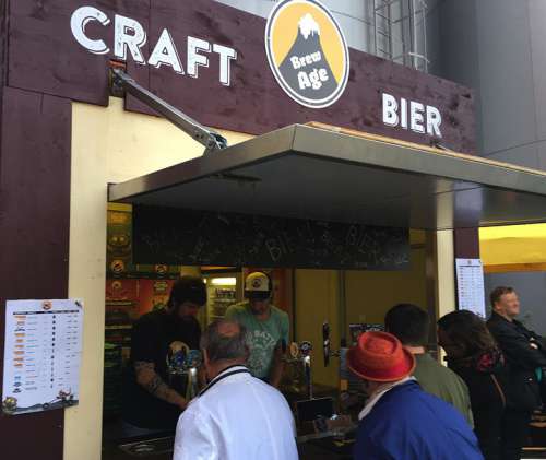 Viel Andrang beim BrewAge Pop-up Stand bei den Ottakringer Braukultur-Tagen 2018