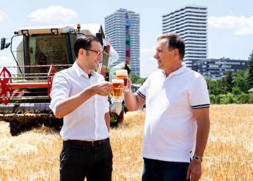Tobias Frank, 1. Braumeister/Geschäftsführer der Ottakringer Brauerei sowie LWK Wien Präsident Franz Windisch