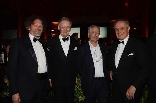 Axel Heinz, Giovanni Geddes da Filicaja, William Kentridge, Ferdinando Frescobaldi im Smoking auf der Benefizgala