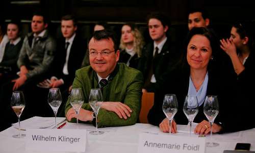 Mag Wilhelm Klinger (ÖWM) und Annemarie Foidl (Sommelierunion Austria)