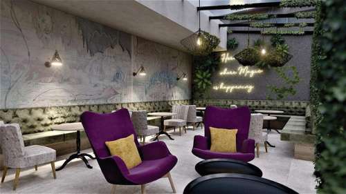 Hochwertige Designelemente in der Barlounge